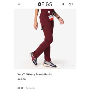 Figs Yola Skinny Scrub Pants Medical Scrubs (Tall)